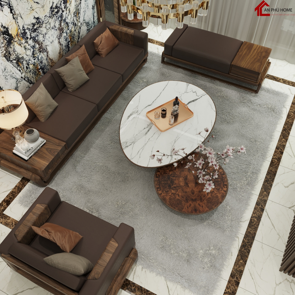 thiết kế nội thất biệt thự sang trọng